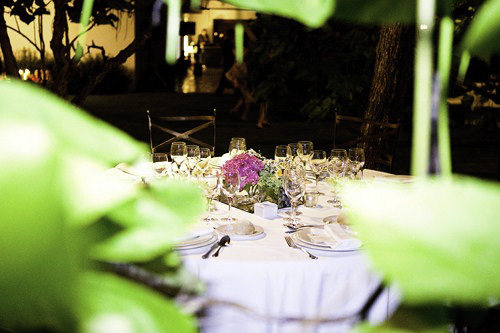 Mesa boda de noche