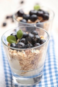 desayuno ligero para empresa de yogurt con muesli