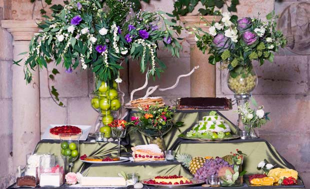 Espectacular bodegón de postres para bodas