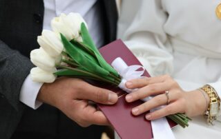 ramo de novia con tulipanes