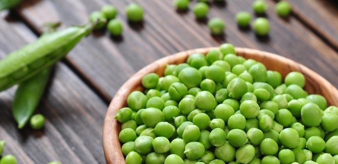 Guisantes y habas, ingredientes de un menú de boda vegetariano