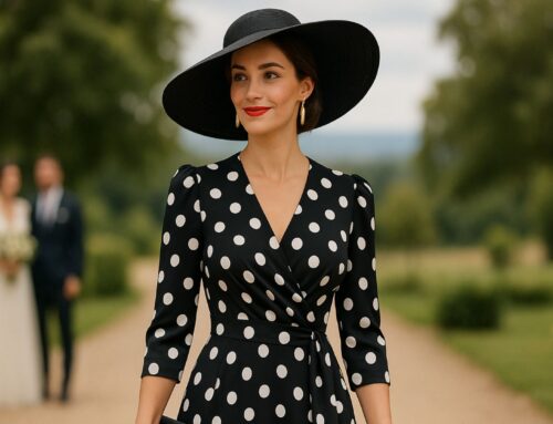 Cómo combinar un vestido de lunares para una boda