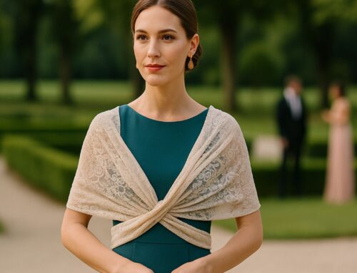 Fulares invitada boda: cómo colocarse un chal para una boda