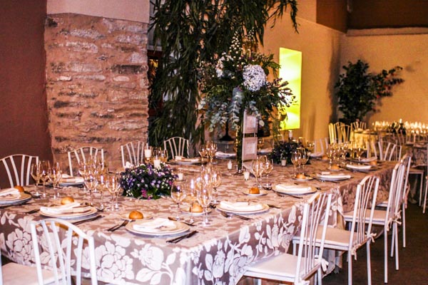 mesa alargada laurel catering